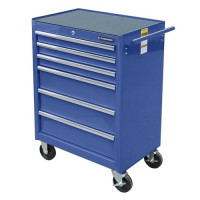 тележка инструментальная 6 ящиков станкоимпорт (синяя) btd-270061cs blu_Интернет-магазин ГАРО