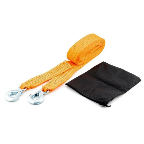 Трос буксировочный ленточный  5 т 5 м с крюками TOPAUTO Рострос Премиум 185ККС