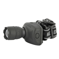 фонарь налобный серый led 5354 (1 ватт led, zoom, 3 реж, 3хr03) /1/10/100/ ultraflash 11549_Интернет-магазин ГАРО