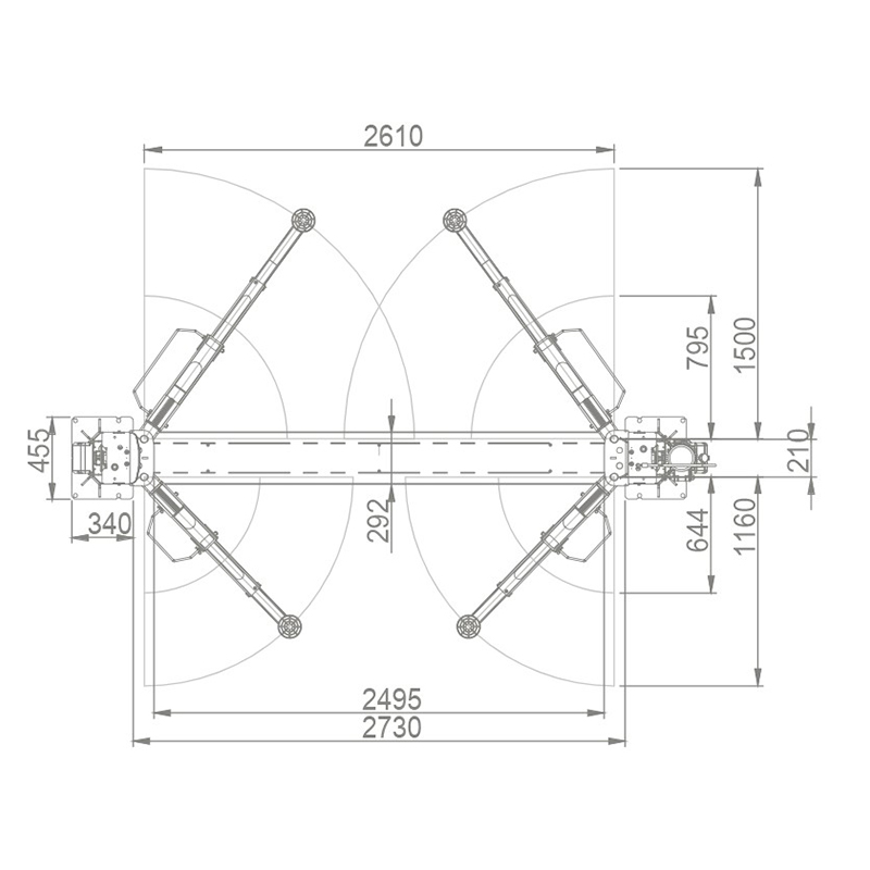 Подъемник 2-х стоечный электрогидравлический 4,5 т Bright ALPHA 45