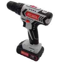 Аккумуляторная дрель-шуруповерт (18 В, 2 А/ч, 1400 об/мин) Ресанта ДА-18-2ЛК-У 75/14/6_1