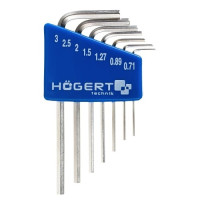 Набор шестигранников Г-обр. HEX 0,71-3 мм (7 пр.) HOEGERT HT1W800 40287