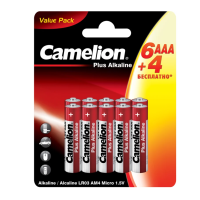 Батарейка ААА Camelion Plus Alkaline LR03-BP6+4 (LR03-BP6+4, 1.5В) 15819