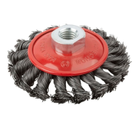Корщетка-колесо 100 мм с накл  М14х2 витая для УШМ LIGRELL 39114L