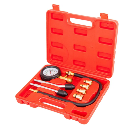 Компрессометр для бензиновых двигателей с набором адаптеров ДВС AV Steel AV-925001