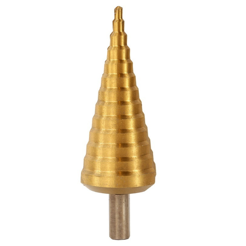 Сверло ступенчатое по металлу 4-39 мм шаг 3 мм HSS+TIN прямое STURM