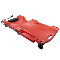 Лежак подкатной пластиковый с фонарем на гибком удлинителе 40