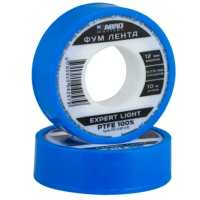 Лента ФУМ 12 x 0.075 мм x 10м ABRO Masters Expert lite PTFE-12-007-10-RE