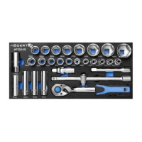 ложемент 1/2" 6-гр. набор головок и аксессуаров 28 пр. eva hoegert ht7g149 42682_Интернет-магазин ГАРО