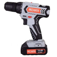 Аккумуляторная дрель-шуруповерт (14.4 В, 2 А/ч, 1400 об/мин) Ресанта ДА-14-2ЛК 75/14/4_1