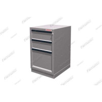 Тумба  верстачная с 3 ящиками и центральным замком 600*500*820мм серая Арсенал