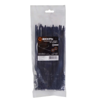 Хомуты нейлоновые (стяжки) 200х4.8 мм (100 шт в уп.) черная ВИХРЬ 73/9/1/30