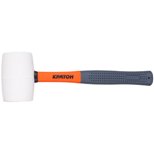 Киянка резиновая 450 г с фибергласовой рукояткой КРАТОН белая