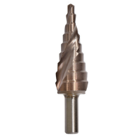 Сверло ступенчатое по металлу спираль 4-20 мм шаг 2 мм Р6М5+COBALT STURM